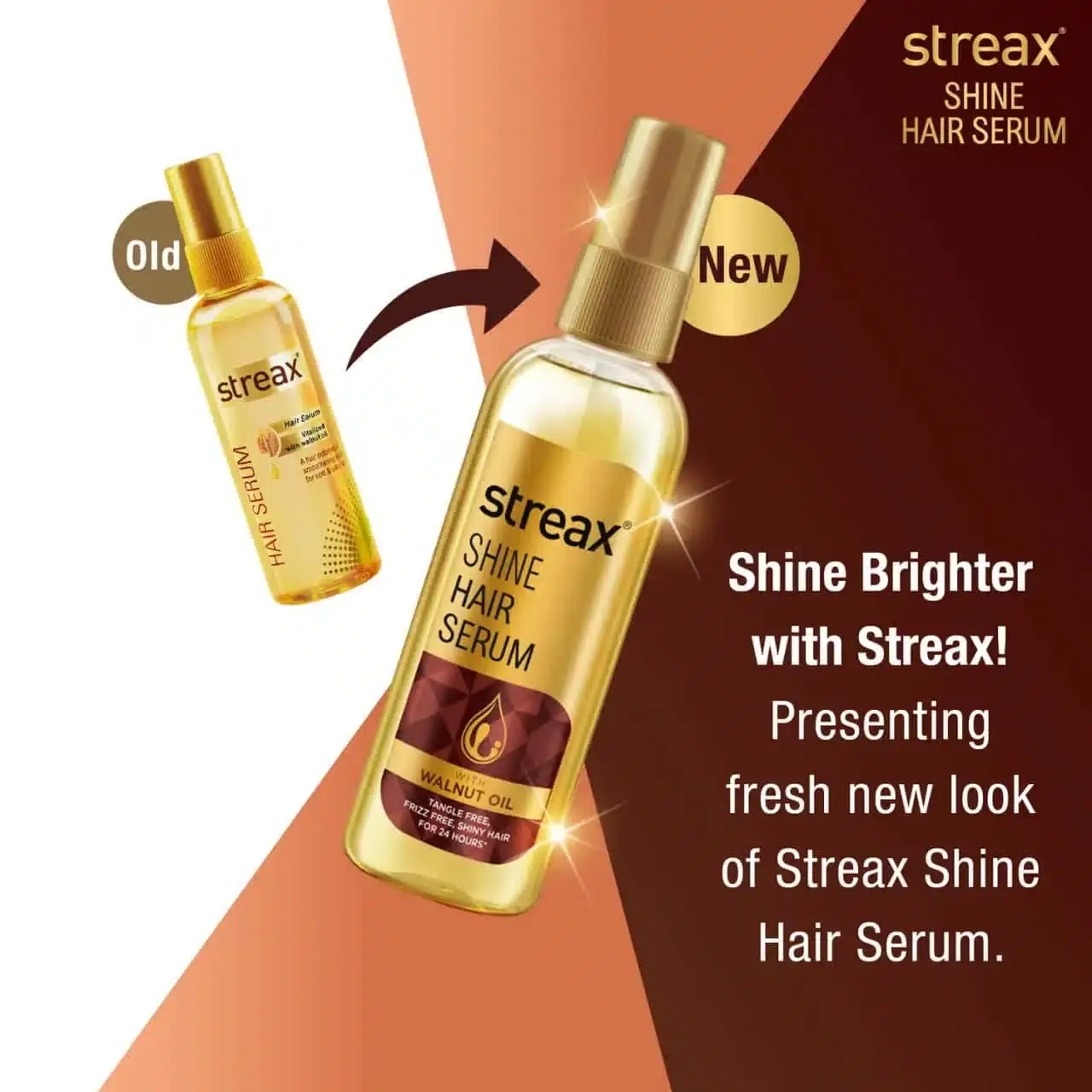 Streax Hair Serum's clear amber liquid dispensed on fingertips, showing smooth, non-sticky texture. - thumbnail