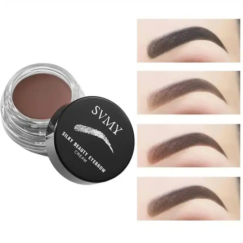 Lameila SVMY Eyebrow Pomade in an open pot revealing smooth black texture. - thumbnail
