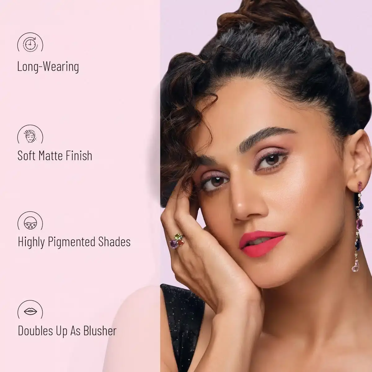 Close-up of Swiss Beauty Lipstick Palette 02, highlighting the rich, creamy lip color textures. - thumbnail