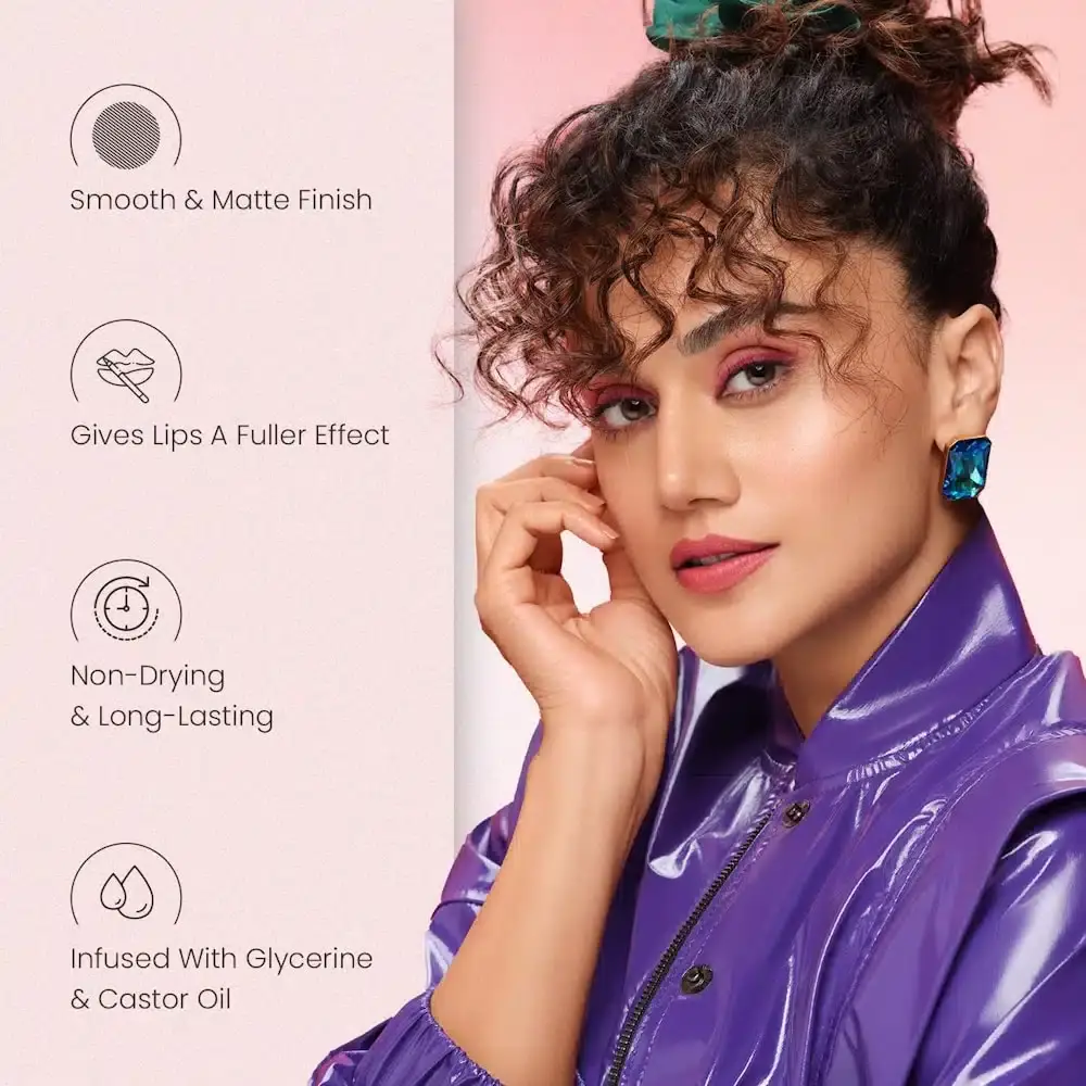 Swiss Beauty Bold Matt Lip Liner in Choco Nude 03, swatched on skin to reveal its matte color. - thumbnail