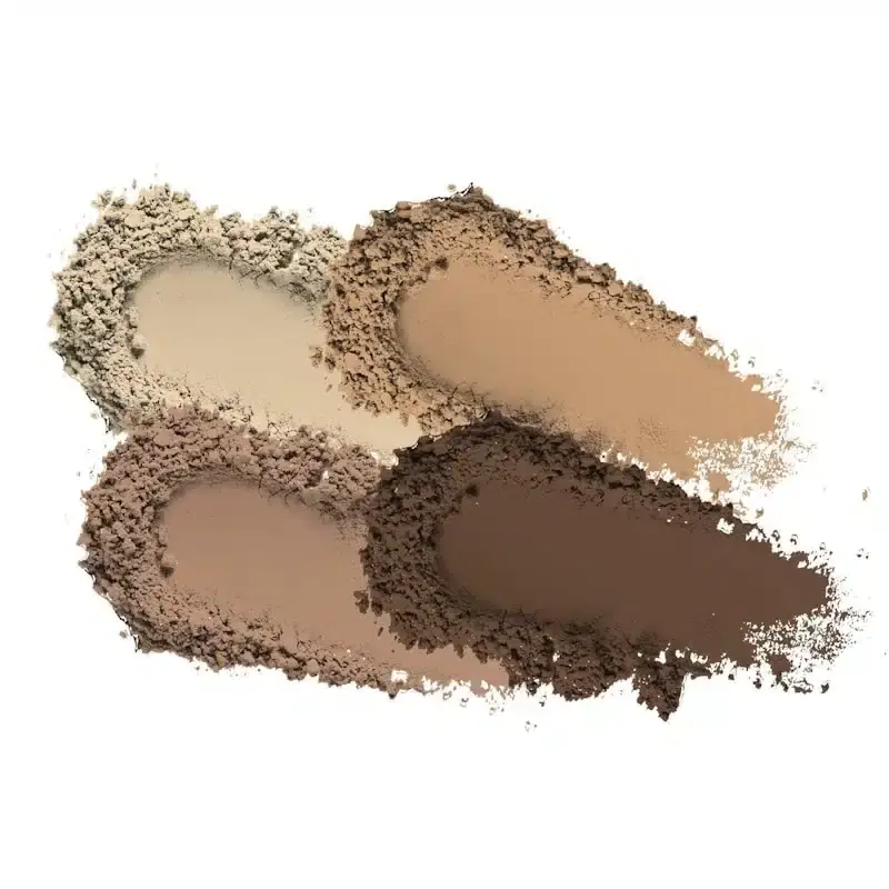 Swatches of Swiss Beauty Contour Palette 01 shades applied on arm, showing pigment. - thumbnail