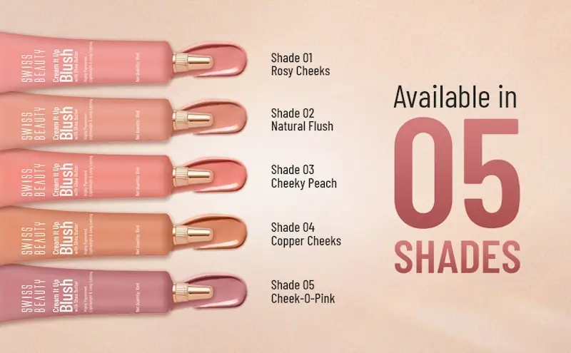 Open Swiss Beauty Cream It Up Blusher Cheeky Peach 03, finger swatching creamy peach texture. - thumbnail