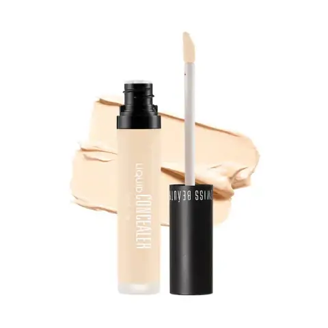 Swiss Beauty Liquid Concealer Creamy Beige 11 tube, featuring its doe-foot applicator against white.