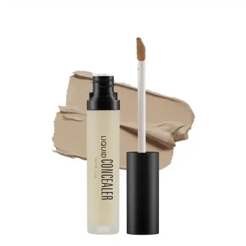 Swiss Beauty Liquid Concealer in Light Moyen 03, tube standing upright with applicator brush extended.