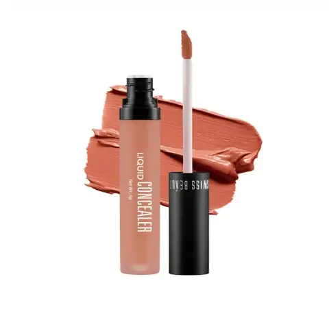 Swiss Beauty Liquid Concealer Orange tube, applicator extended, revealing the smooth orange product.