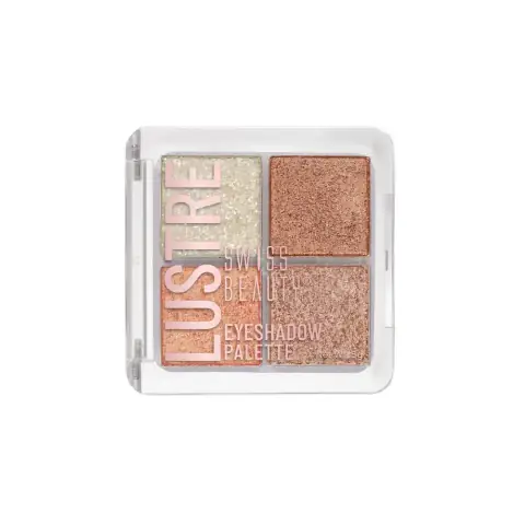 Closed Swiss Beauty Lustre Eyeshadow Palette 04 in sleek black compact packaging, ready for shimmer.