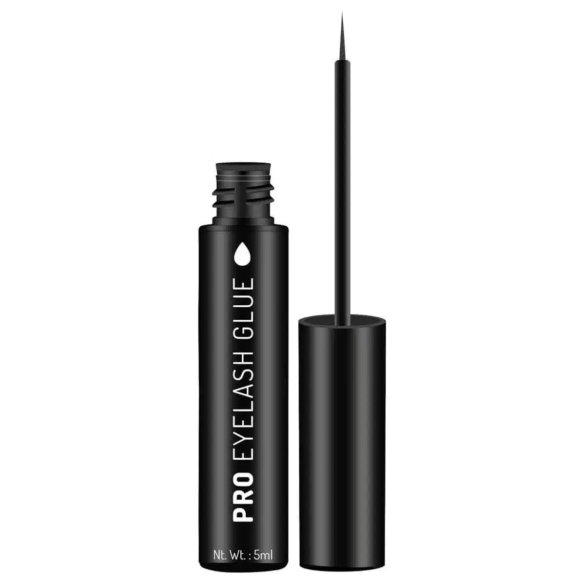Swiss Beauty Pro Eyelash Glue in a sleek black tube with white lettering, front view showing the applicator. - thumbnail