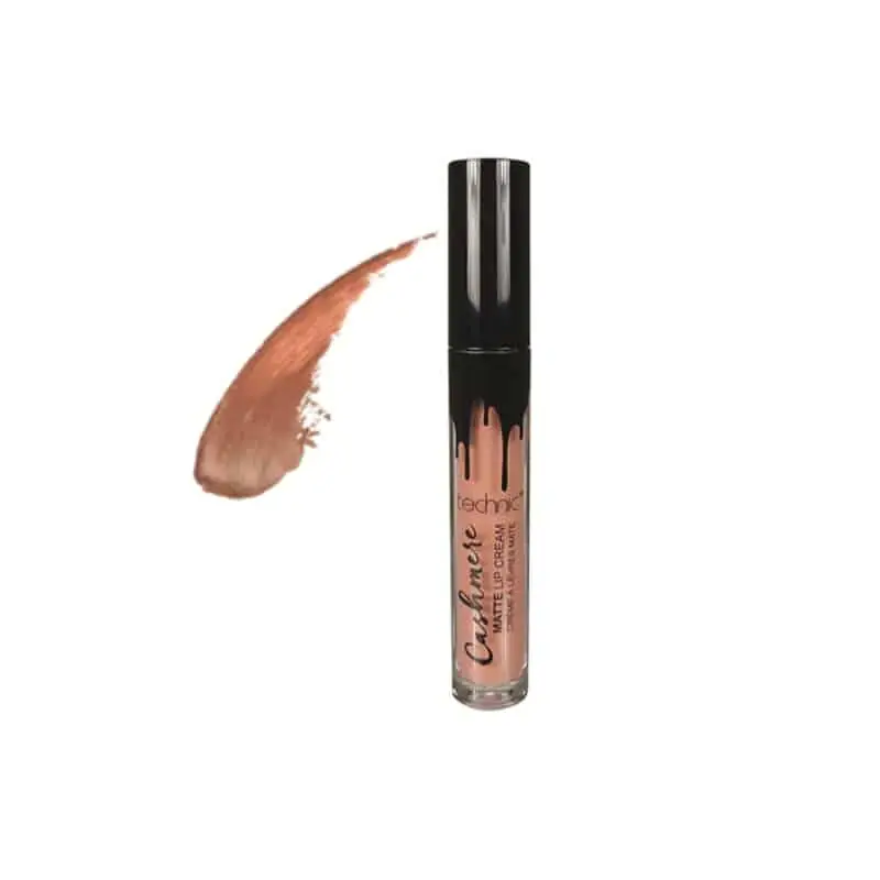Close-up of Technic Cashmere Matte Lip Cream applicator revealing Bare shade liquid texture. - thumbnail