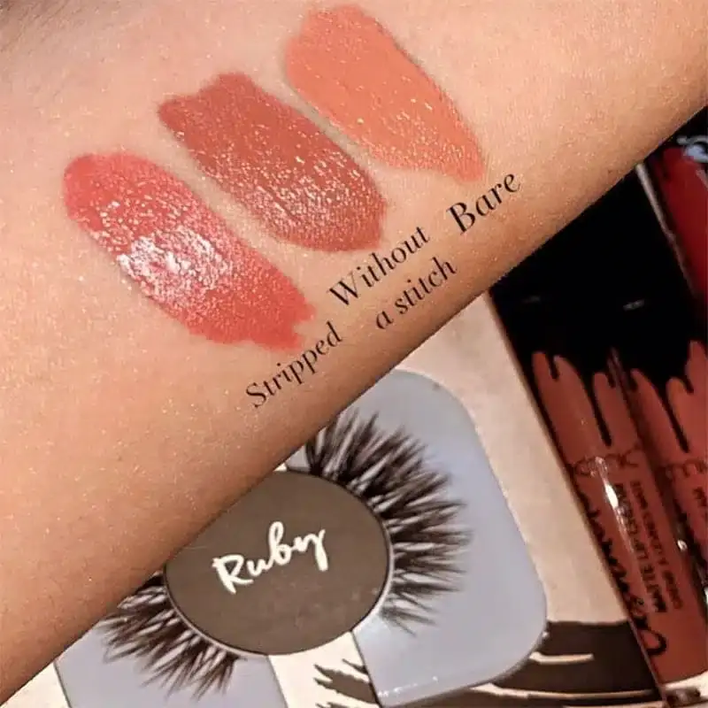 Technic Cashmere Matte Lip Cream tube with applicator extended, showing Exposed nude shade. - thumbnail