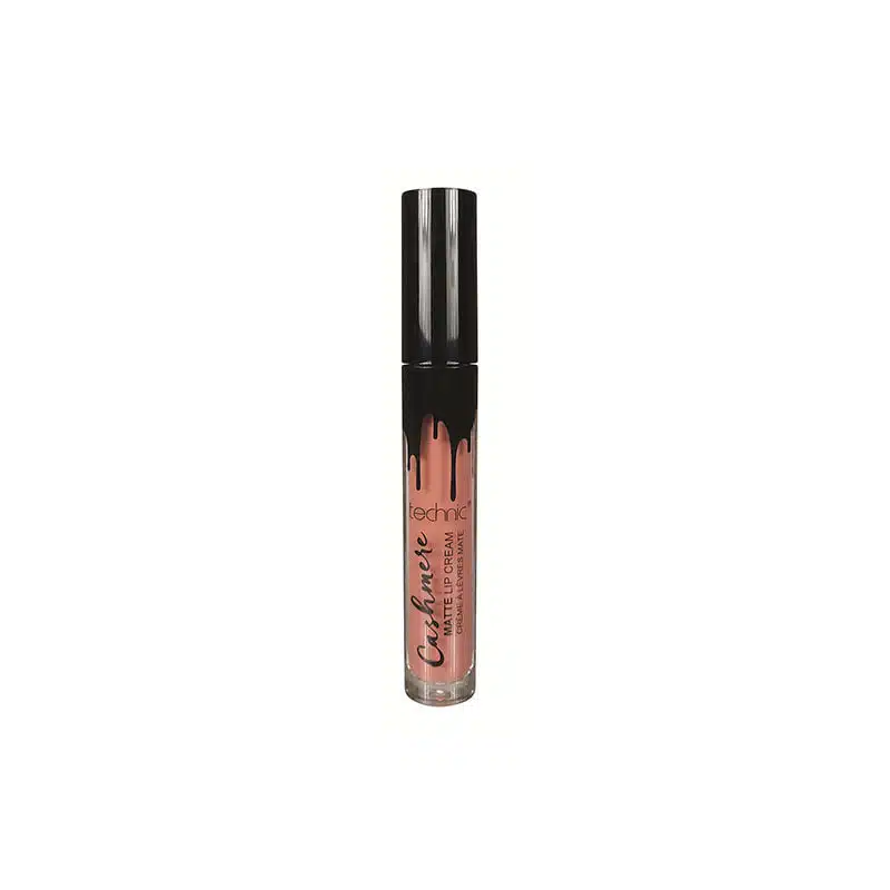 Technic Cashmere Matte Lip Cream, Stripped shade, peachy-nude tube with elegant gold cap. - thumbnail