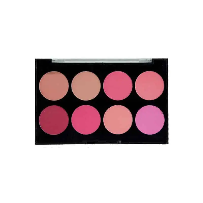 Close-up of the Technic Color Fix Blush Palette displaying all eight powder blush colors. - thumbnail