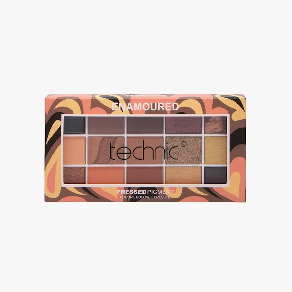 Close-up of Technic Enamoured eyeshadows, highlighting the shimmer and matte pigment textures. - thumbnail