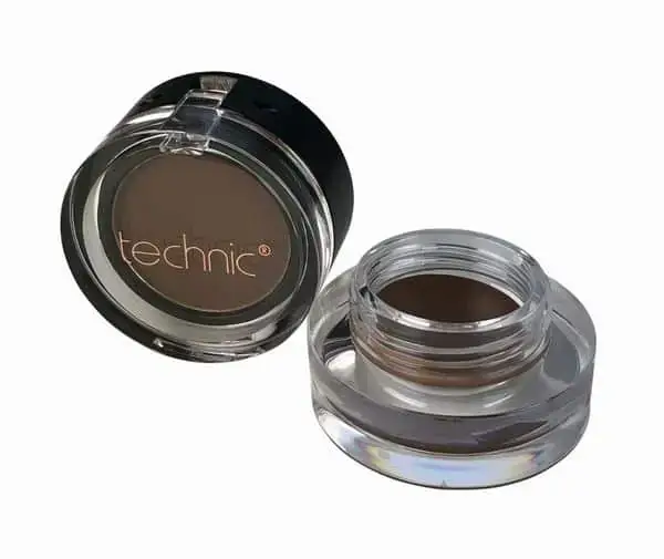 Closed Technic Eye Brow Pomade Powder Duo medium compact, sleek black with white branding. - thumbnail