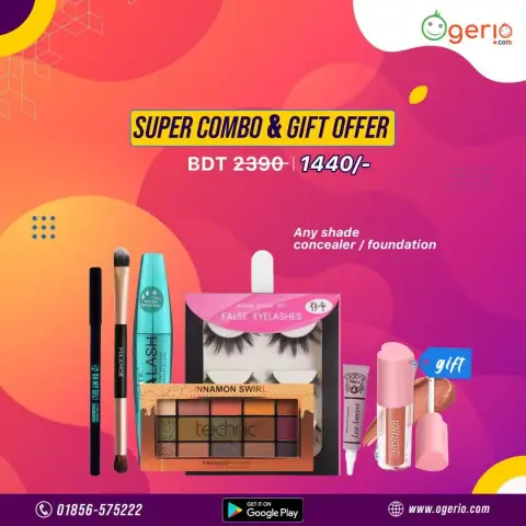 Open Technic eyeshadow palette displaying vibrant shimmer and matte shades, part of a student makeup combo.