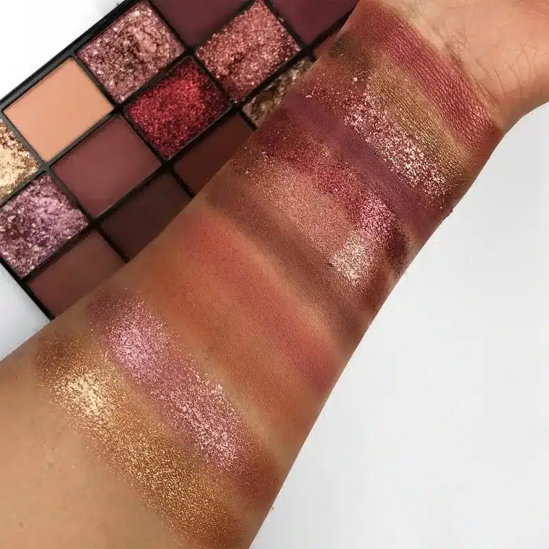 Technic Invite Only eyeshadow palette open, showcasing 15 vibrant pressed pigment shades. - thumbnail