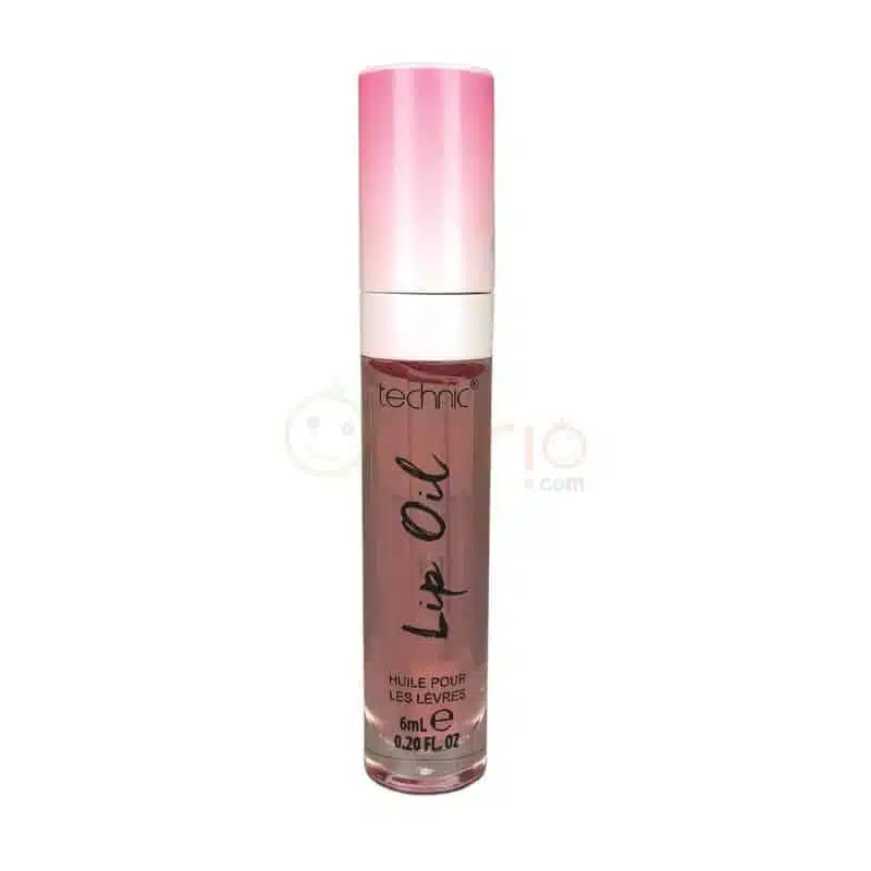 Technic Cherry Lip Oil in clear tube, showcasing full packaging with applicator on white. - thumbnail