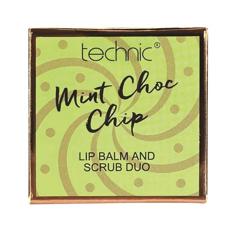 Technic Mint Lip Scrub and Balm Duo, clear tubes showcasing both products upright. - thumbnail