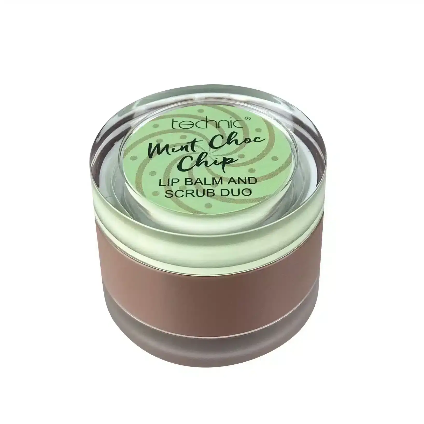 Hand applies Technic Mint Lip Balm, revealing product stick, scrub tube in background. - thumbnail