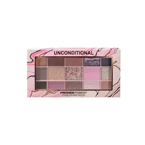 Sleek Technic Unconditional Pressed Pigment Palette, closed, featuring shiny black casing and silver branding.