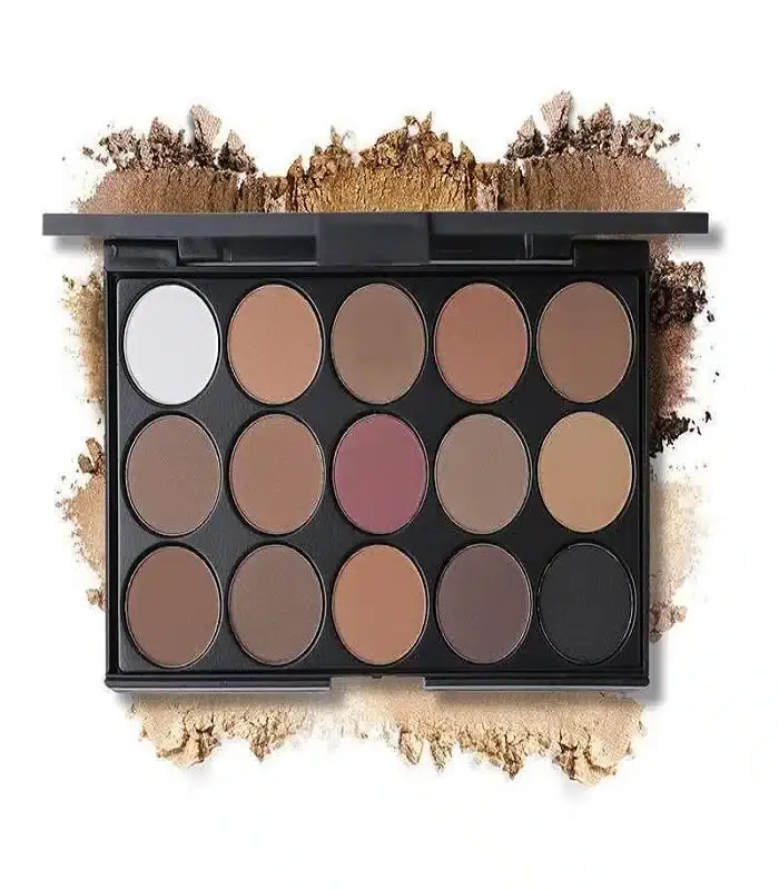 UCANBE 15 Colour Eyeshadow Palette closed, showing its sleek black packaging and logo. - thumbnail