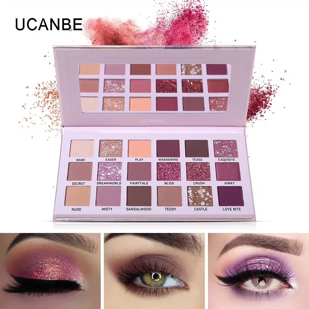 UCANBE Aromas Nudes Eyeshadow Palette open, showcasing 30 matte and shimmer natural shades. - thumbnail