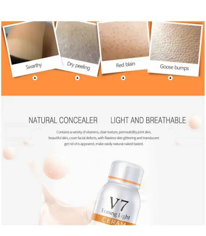 Close-up of the Bioaqua V7 Toning Light Cream bottle, highlighting its precise spray nozzle and protective cap. - thumbnail