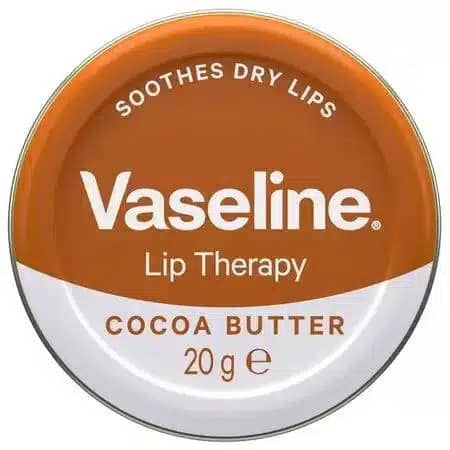 Vaseline Lip Therapy Cocoa Butter 20gm amber tub, full and ready for dry lip care. - thumbnail