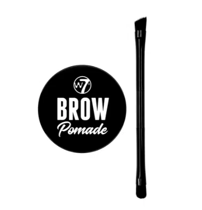 Hand holding the W7 Brow Pomade Dark Brown jar, demonstrating its compact size. - thumbnail