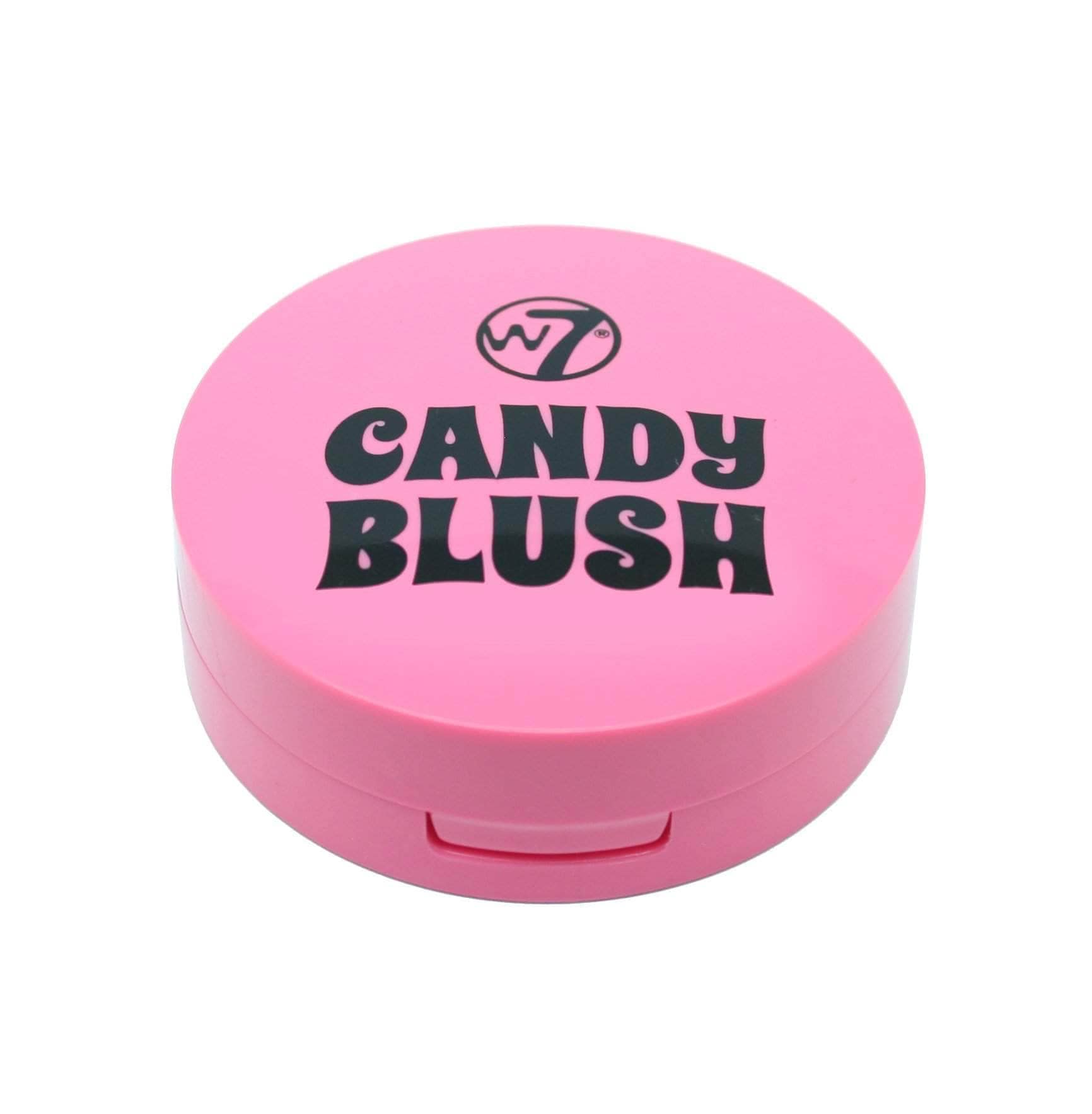 W7 Candy Blush blusher compact with clear lid, showing heart-shaped Angel Dust powder. - thumbnail