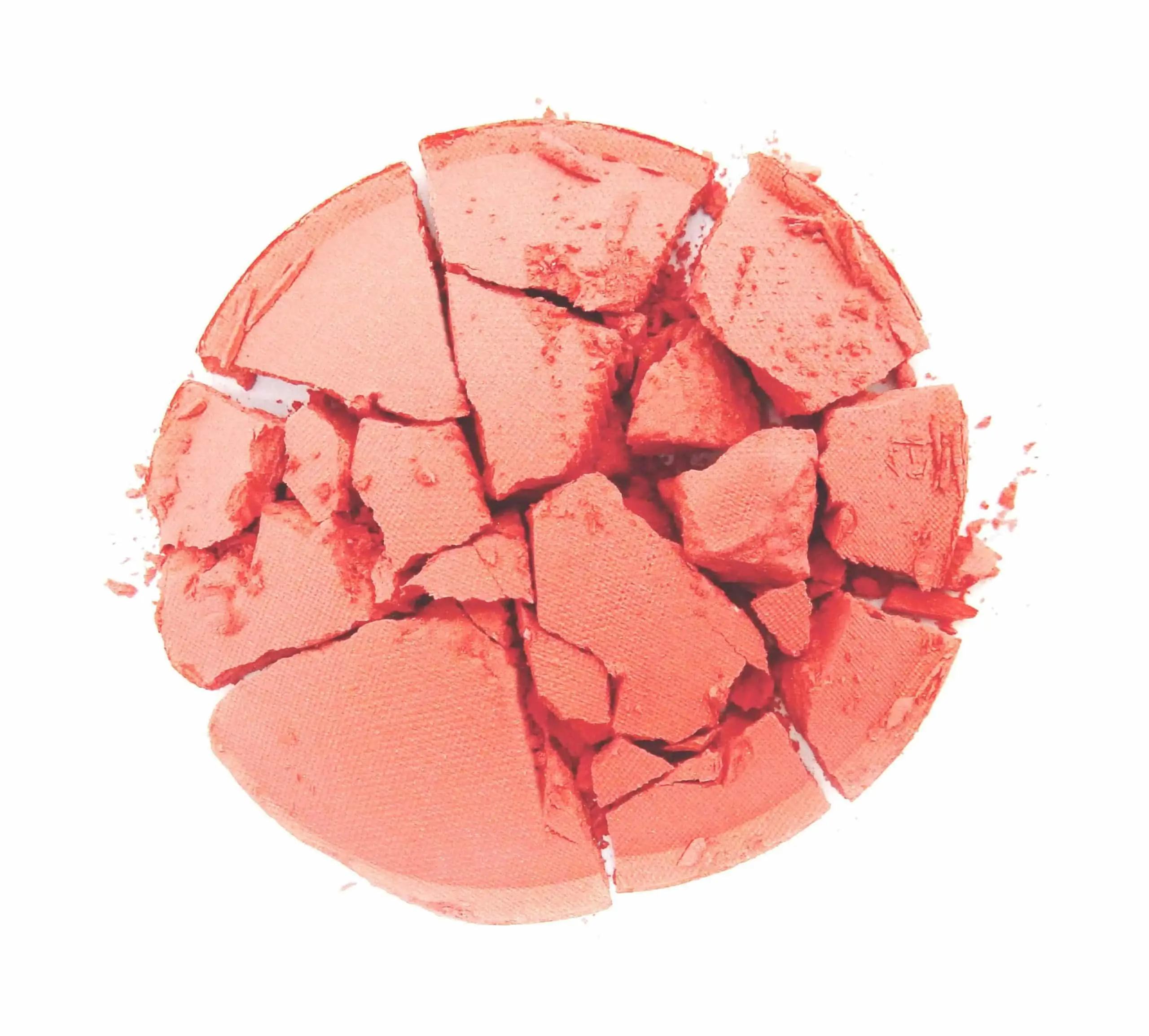Open W7 Candy Blush Blusher Galactic compact, with a small brush resting on the marbled shimmering powder. - thumbnail