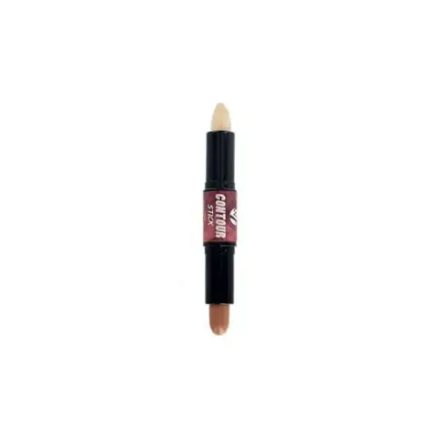 Two W7 Contour Sticks in 'Fair' shade, twisted up revealing the light brown balm.