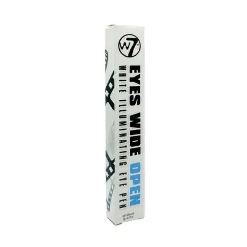 Close-up of W7 white illuminating eyeliner, cap removed, revealing the precise white tip. - thumbnail