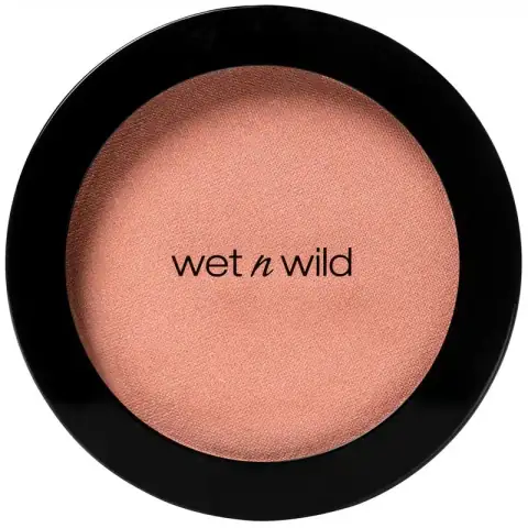 Wet N Wild Color Icon Blush: pearlescent pink shade in its sleek black compact.