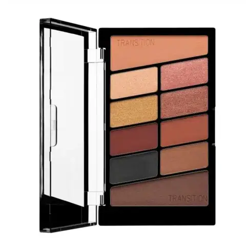 Wet N Wild Color Icon My Glamour Squad eyeshadow palette open, revealing ten diverse matte and shimmer shades.