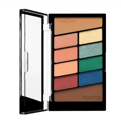 Wet N Wild Color Icon Eyeshadow Palette "Stop Playing Safe" open, displaying ten nude and brown shades.