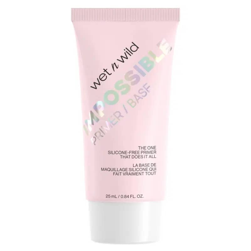 Wet N Wild Impossible Primer 25ml bottle, clear plastic with white pump, standing upright. - thumbnail
