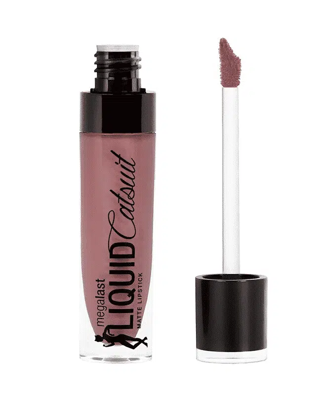 Wet N Wild MegaLast Liquid Catsuit Matte Lipstick in Rebel Rose, clear tube, black cap. - thumbnail