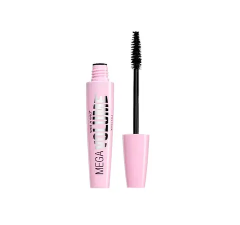 Wet N Wild Mega Volume Mascara, sleek black tube with silver cap, front view.