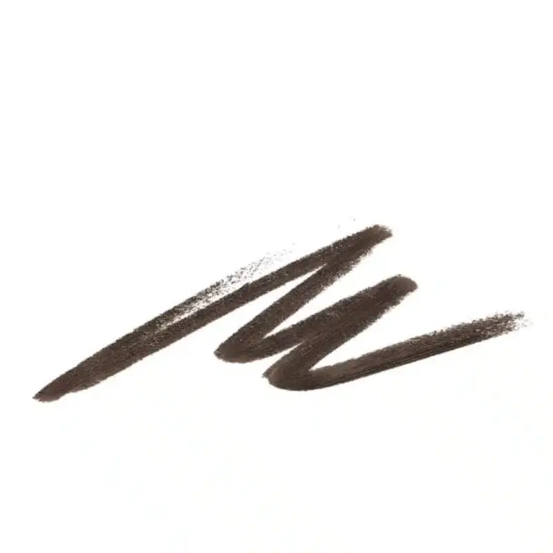 Close-up of Wet n Wild dark brown brow pencil, tip fully extended, spoolie visible. - thumbnail
