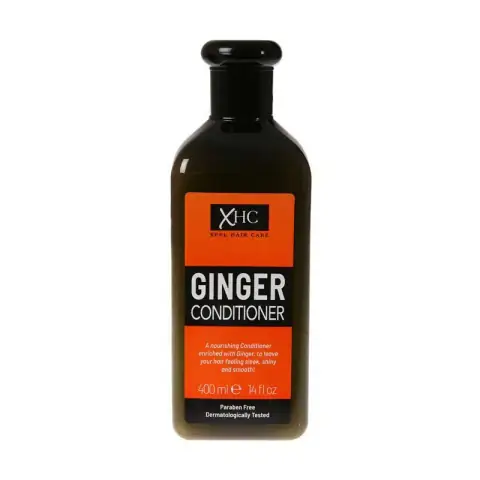 XPEL Ginger Anti Dandruff Conditioner 400ml bottle with orange translucent body and white flip-top cap.